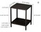 Sturdy Durable Bedside Table Easy to Clean Black Metal Nightstand - 2 Shelf Multipurpose End Table Function Compliant As a nightstand, end table, or side table (in black).